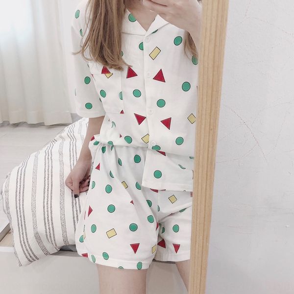 crayon xiaoxin pajamas same style short-sleeved three-piece set geometric pattern and shorts clothing shorts suit home clothes, Blue;red
crayon xiaoxin pajamas same style short-sleeved three-piece set geometric pattern and shorts clothing shorts suit home clothes, Blue;red