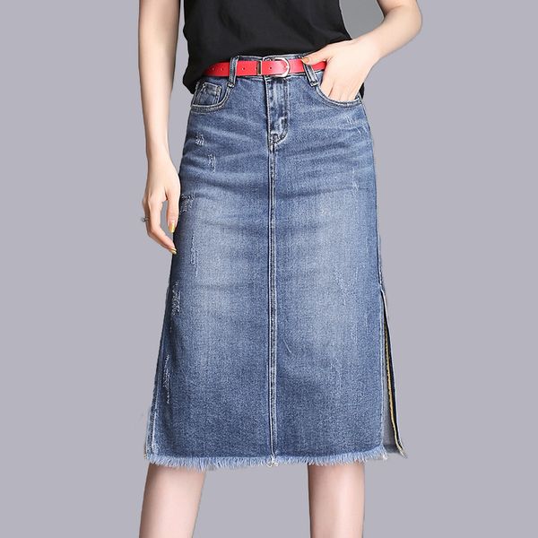denim skirt 2020 new fashionable with side-slit denim skirt female summer slim style in korean version a- line dress midi-skirt, Black
denim skirt 2020 new fashionable with side-slit denim skirt female summer slim style in korean version a- line dress midi-skirt, Black