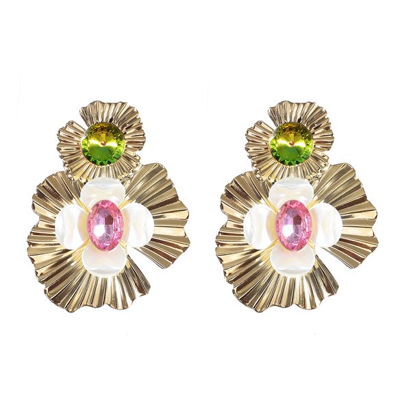 fashion big size flower drop dangle earrings with crystal gold stud earrings for women party jewelry, Silver
fashion big size flower drop dangle earrings with crystal gold stud earrings for women party jewelry, Silver