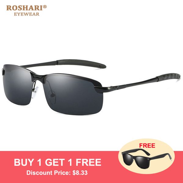 roshari men's polarized sunglasses classic designer mirror anti-glare car driving sun glasses for men gafas de sol hombre a63, White;black
roshari men's polarized sunglasses classic designer mirror anti-glare car driving sun glasses for men gafas de sol hombre a63, White;black