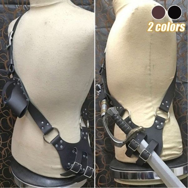 handmade steampunk pu strap case leather case strap cosplay scabbardgun frame gun leather cover