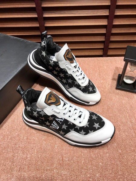 2020r fashion men's embroidered letter casual shoes breathable leather classic sneakers lace-up low-shoes, size: 38-45, Black
2020r fashion men's embroidered letter casual shoes breathable leather classic sneakers lace-up low-shoes, size: 38-45, Black