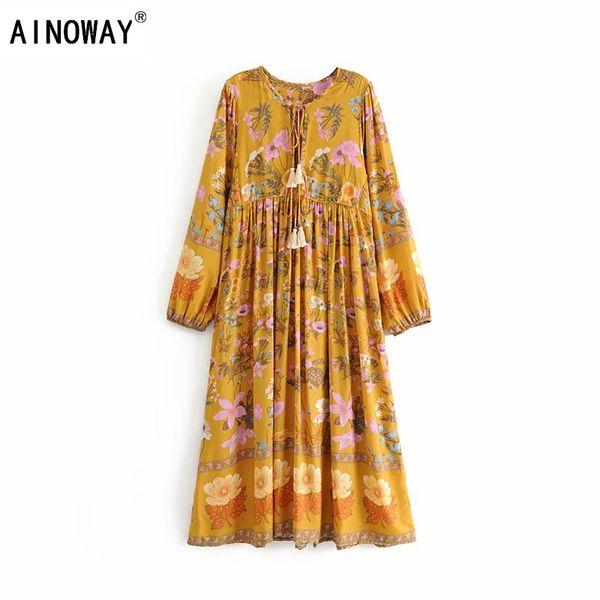 vintage chic fashion bohemian women floral print flare sleeve midi dresses ladies ruffles cotton pleated boho dress vestidos, Black;gray
vintage chic fashion bohemian women floral print flare sleeve midi dresses ladies ruffles cotton pleated boho dress vestidos, Black;gray