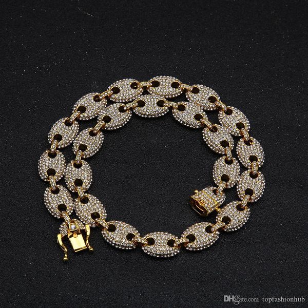 2019 hip hop in europe and america new man coffee beans full of diamonds pig nose alloy necklace, Silver
2019 hip hop in europe and america new man coffee beans full of diamonds pig nose alloy necklace, Silver