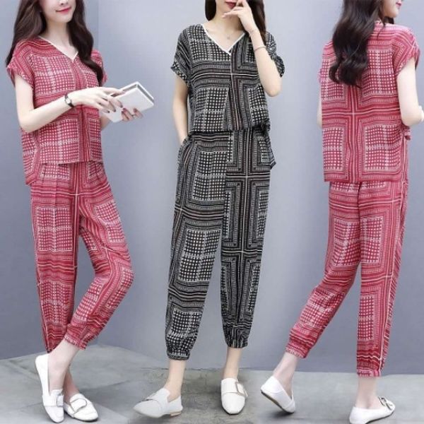 qgshb 2020 spring and summer new wear t-shirt casual wear korean style casual suit women's temperament short-sleeved t-shirt printed tr, Gray
qgshb 2020 spring and summer new wear t-shirt casual wear korean style casual suit women's temperament short-sleeved t-shirt printed tr, Gray