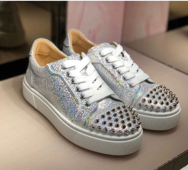 popular brands sneakers spikes red bottom vierissima 2 sneaker,fashion sliver glitter leather casual shoes men women platform trainers, Black
popular brands sneakers spikes red bottom vierissima 2 sneaker,fashion sliver glitter leather casual shoes men women platform trainers, Black
