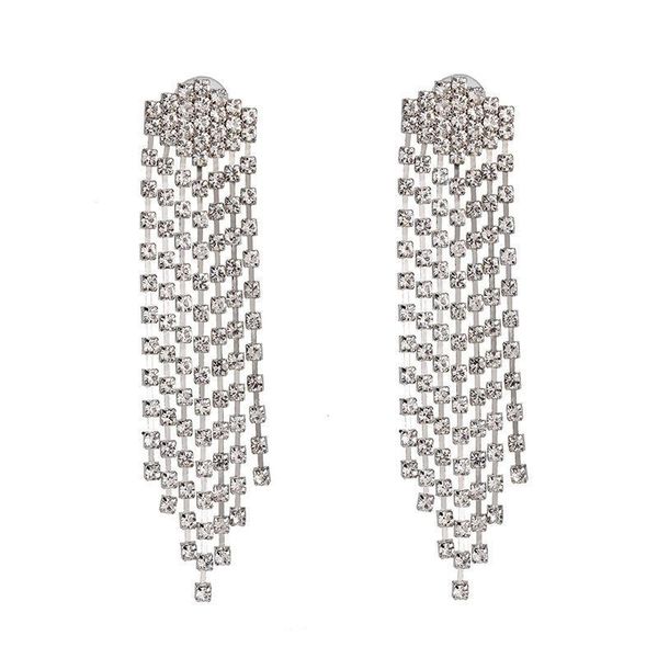 young tulip shiny rhinestone earring geometric earring accessories earring creative tassel earrings for women new, Silver
young tulip shiny rhinestone earring geometric earring accessories earring creative tassel earrings for women new, Silver