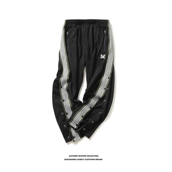summer butterfly embroidery ribbon thin side breasted pants loose straight men's sports and casual long pants, Black
summer butterfly embroidery ribbon thin side breasted pants loose straight men's sports and casual long pants, Black