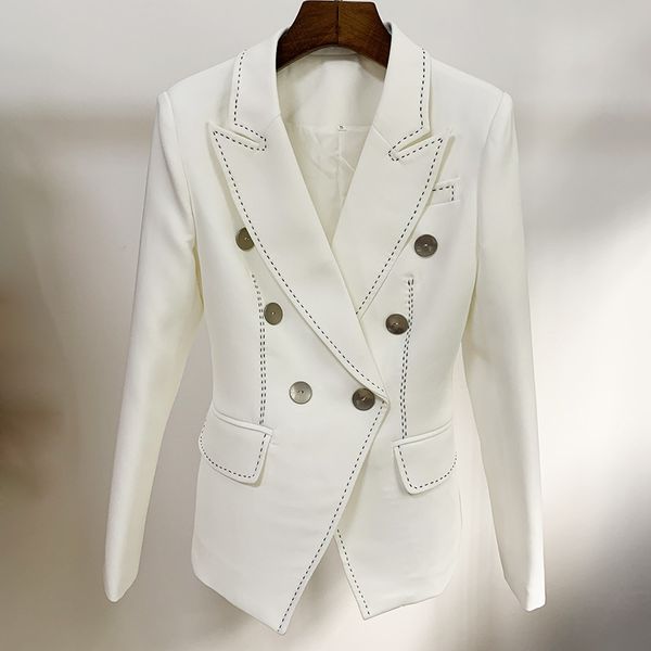 610 xxl 2020 autumn brand same style coat long sleeve lapel neck white blue button fashion womens clothes oulaidi, Black;brown
610 xxl 2020 autumn brand same style coat long sleeve lapel neck white blue button fashion womens clothes oulaidi, Black;brown