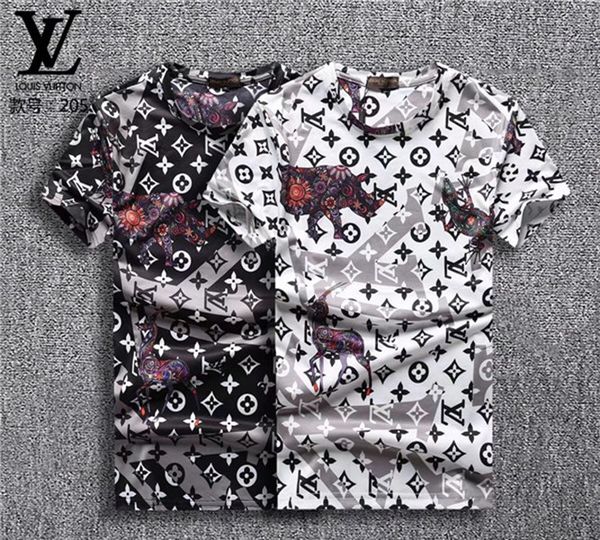 summer print half sleeved europe cotton causal anti-wrinkle new style mn's off t-shirt crew neck white black red, Black;brown
summer print half sleeved europe cotton causal anti-wrinkle new style mn's off t-shirt crew neck white black red, Black;brown