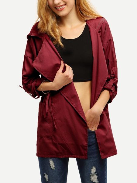 winter bandage waist down hooded neck thin outwears women fashion pocket clothes womens solid mid length coats woman, Tan;black
winter bandage waist down hooded neck thin outwears women fashion pocket clothes womens solid mid length coats woman, Tan;black