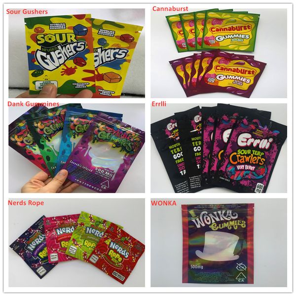 2020 Newest Empty Cannaburst Dank Gummies Errlli Nerds Rope SP Wonka Sour Gushers Edible Bag Childproof mylar Bags Smell Proof
2020 Newest Empty Cannaburst Dank Gummies Errlli Nerds Rope SP Wonka Sour Gushers Edible Bag Childproof mylar Bags Smell Proof