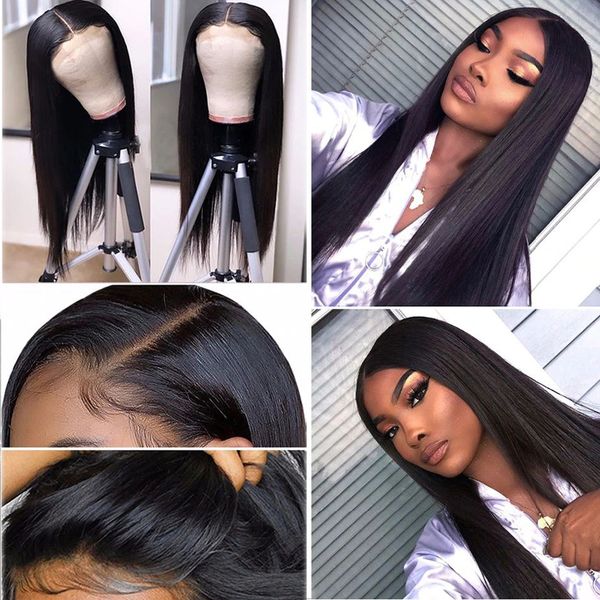 straight lace front human hair wigs brazilian hair 150 13x4 lace frontal wigs for black women pre plucked remy, Black;brown
straight lace front human hair wigs brazilian hair 150 13x4 lace frontal wigs for black women pre plucked remy, Black;brown