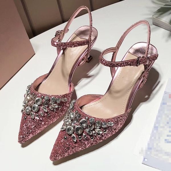 sandals women sequined middle heel shoes ladies rhinestone stilettos fashion buckle zapatos de mujer banquet ladies shoes, Black
sandals women sequined middle heel shoes ladies rhinestone stilettos fashion buckle zapatos de mujer banquet ladies shoes, Black