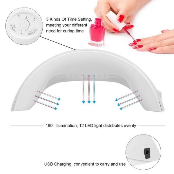 36w diy gel polish portable nails dryer usb powered spa led uv lamp professional timer art manicure acrylic curing tools
36w diy gel polish portable nails dryer usb powered spa led uv lamp professional timer art manicure acrylic curing tools