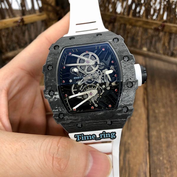 version rm027 skeleton dial carbon fiber case automatic mechanical movement rm027 mens watch white rubber strap designer sport watches, Slivery;brown
version rm027 skeleton dial carbon fiber case automatic mechanical movement rm027 mens watch white rubber strap designer sport watches, Slivery;brown
