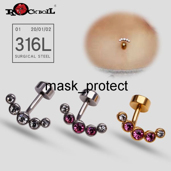 wave piercing jewelry titanium steel anti-allergy inner teeth czech diamond buckle rewind nail navel ring, Silver
wave piercing jewelry titanium steel anti-allergy inner teeth czech diamond buckle rewind nail navel ring, Silver