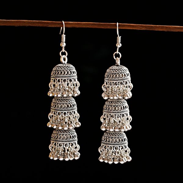 women's ethnic retro silver color bell jhumka earrings wedding jewelry classic vintage alloy tassel earrings bijoux
women's ethnic retro silver color bell jhumka earrings wedding jewelry classic vintage alloy tassel earrings bijoux