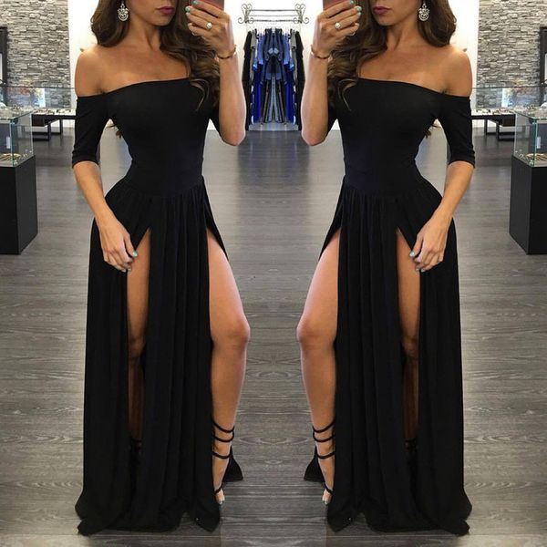 women formal dress party ball gown evening long bride dress long sleeve lady bodycon robe dresses vestidos425, Black;gray
women formal dress party ball gown evening long bride dress long sleeve lady bodycon robe dresses vestidos425, Black;gray