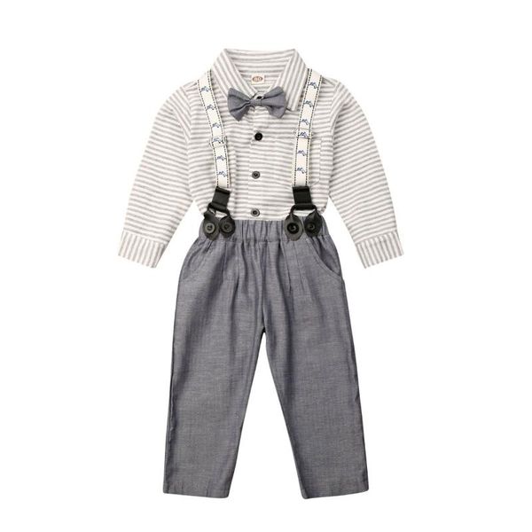 1-6y gentleman suits baby boy clothes toddler kid baby boys stripe shirt bib pants overall clothes bow-tie formal outfit, White
1-6y gentleman suits baby boy clothes toddler kid baby boys stripe shirt bib pants overall clothes bow-tie formal outfit, White