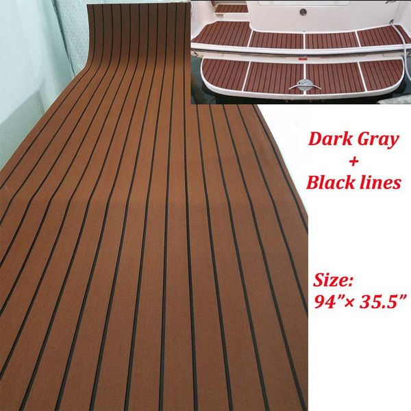 floor mats carpets faux teak decking sheet boat non-skid flooring pad self-adhesive boating deck mat eva foam 94.5"*35" dark brown
floor mats carpets faux teak decking sheet boat non-skid flooring pad self-adhesive boating deck mat eva foam 94.5"*35" dark brown