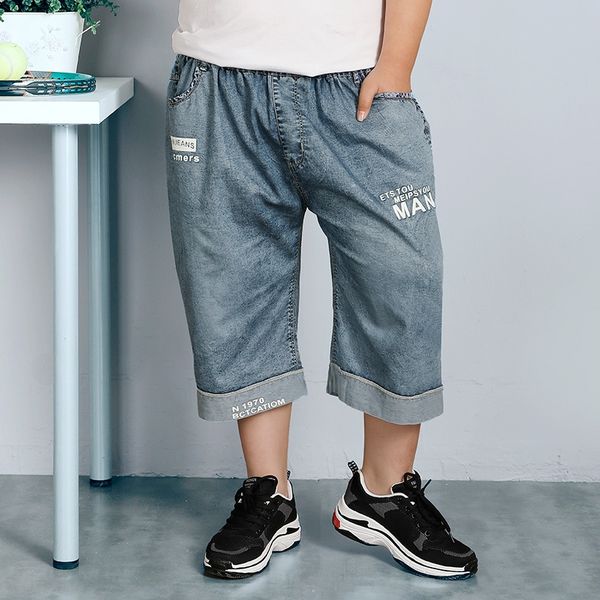 men's big denim pants children's summer new jeans and jeans thin casual cropped pants fat children's extra-fat extra-large, Blue
men's big denim pants children's summer new jeans and jeans thin casual cropped pants fat children's extra-fat extra-large, Blue