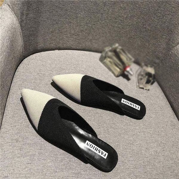 female footwear fashion slippers pointed toe elegant women's sandals 2020 office ladies casual mules summer outside slides new, Black
female footwear fashion slippers pointed toe elegant women's sandals 2020 office ladies casual mules summer outside slides new, Black