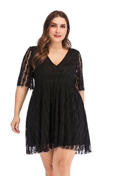 lace patchwork hollow out design women dress 2020 summer new v-neck half backless mini dress plus size ladies black dresses
lace patchwork hollow out design women dress 2020 summer new v-neck half backless mini dress plus size ladies black dresses