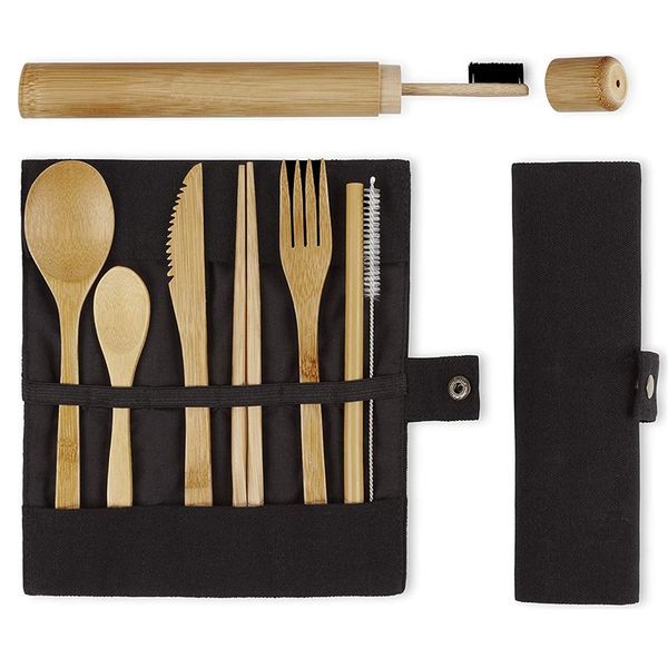 eco friendly bamboo cutlery set biodegradable spoon knife fork toothbrush drinking straw reusable healthy disposable travel picnic flatware
eco friendly bamboo cutlery set biodegradable spoon knife fork toothbrush drinking straw reusable healthy disposable travel picnic flatware