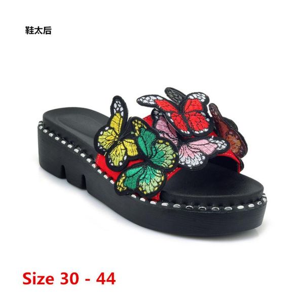 flat platform sandals female summer med heel women thick bottom shoes wedge slippers women's sandals small big size 30 - 44, Black
flat platform sandals female summer med heel women thick bottom shoes wedge slippers women's sandals small big size 30 - 44, Black