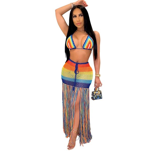 women's swimwear summer women two pieces sets beach see through bikini cover up tassel hollow out blouse bodycon skirts tracksuit dress, White;black
women's swimwear summer women two pieces sets beach see through bikini cover up tassel hollow out blouse bodycon skirts tracksuit dress, White;black