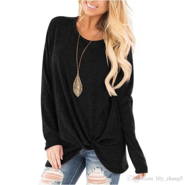 autumn womens jackets 12 color ladies casual solid color t-shirt twisted shirt side twist irregular loose round neck long sleeve top, White
autumn womens jackets 12 color ladies casual solid color t-shirt twisted shirt side twist irregular loose round neck long sleeve top, White