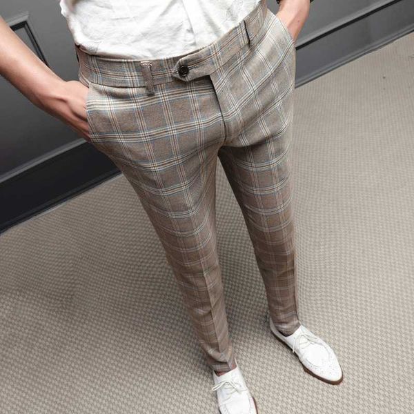 men's trousers spring and summer men's all-match plaid casual pants british business trousers fashion slim pants, White;black
men's trousers spring and summer men's all-match plaid casual pants british business trousers fashion slim pants, White;black