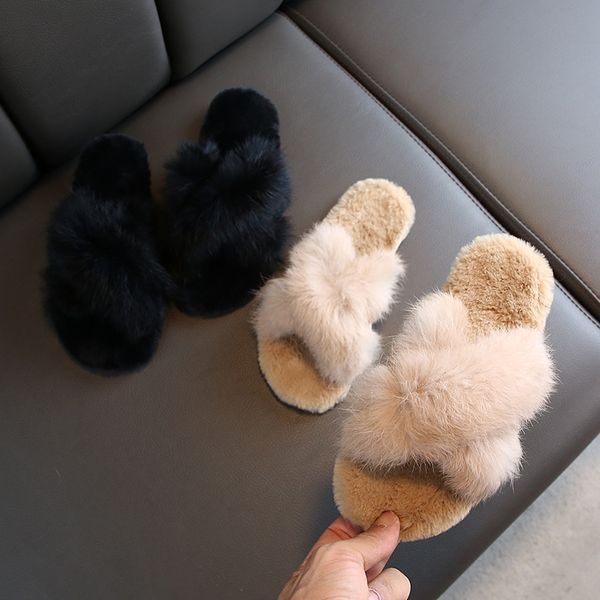 2019 new children' woolen warm slippers girls children' home slippers rabbit hair warm cotton mop, Black;grey
2019 new children' woolen warm slippers girls children' home slippers rabbit hair warm cotton mop, Black;grey