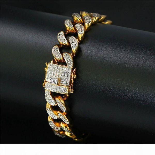 14mm Men Gold Bracelet Ice Out Luxuy Hiphop Jewelry Top Quality Zriconia Chains Full Diamond Hip Hop Bangle 7 Inch Cuba Chain
14mm Men Gold Bracelet Ice Out Luxuy Hiphop Jewelry Top Quality Zriconia Chains Full Diamond Hip Hop Bangle 7 Inch Cuba Chain