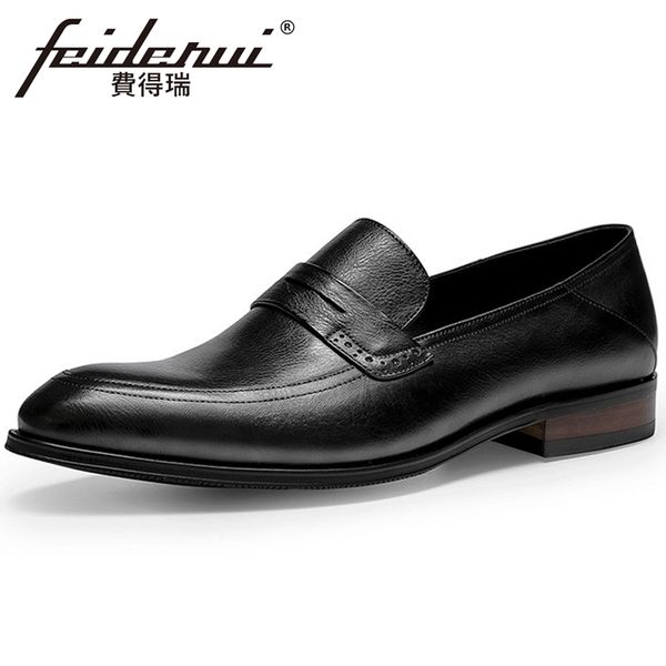 vintage genuine leather men's casual loafers pointed toe slip on man comfortable flats handmade retro male penny shoes fhs219, Black
vintage genuine leather men's casual loafers pointed toe slip on man comfortable flats handmade retro male penny shoes fhs219, Black