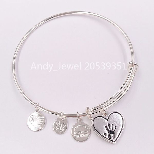 authentic 925 sterling silver pendants forever touched my heart expandable wire bangle shiny antique silver fits european bear jewelry style
authentic 925 sterling silver pendants forever touched my heart expandable wire bangle shiny antique silver fits european bear jewelry style