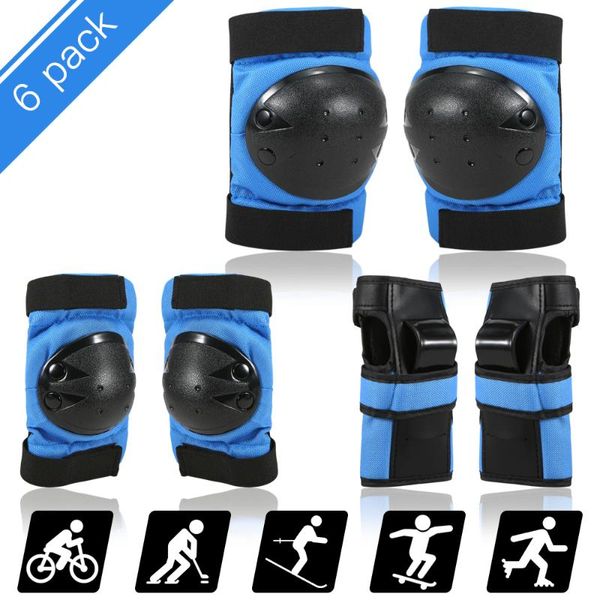 protective gear set 6 in 1 knee elbow pads with wrist guards multi sports safety protection pads for kid scooter skating cycling, Black;gray
protective gear set 6 in 1 knee elbow pads with wrist guards multi sports safety protection pads for kid scooter skating cycling, Black;gray
