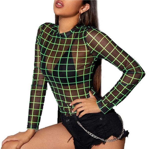 2020 new fashion mesh plaid women bodysuit long sleeve see through female summer check clothes, Black;white
2020 new fashion mesh plaid women bodysuit long sleeve see through female summer check clothes, Black;white