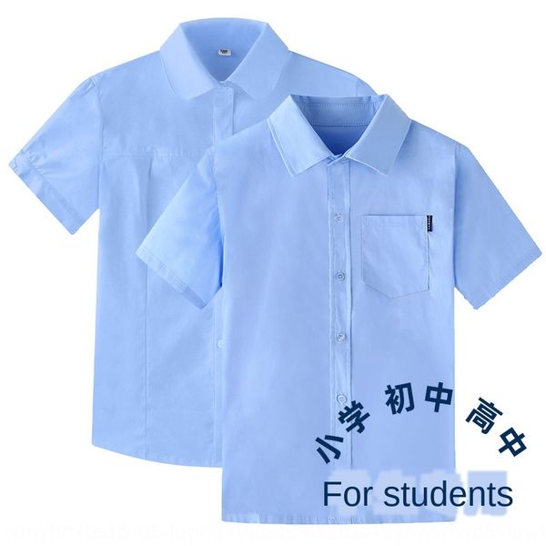 children boys girls cotton short-sleeved school uniform elementary junior high cotton shirt shirt school student, White;black
children boys girls cotton short-sleeved school uniform elementary junior high cotton shirt shirt school student, White;black