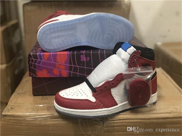 2019 new air authentic 1 retro high spider man origin story (special box) gym red 1s men basketball shoes sneakers black white 555088-602
2019 new air authentic 1 retro high spider man origin story (special box) gym red 1s men basketball shoes sneakers black white 555088-602