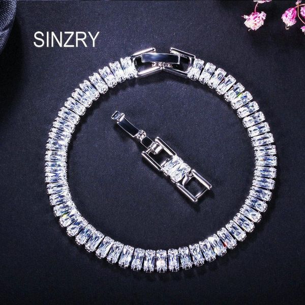 sinzry 2018 new cubic zirconia rectangle bling charm bracelets fashion lady wedding bracelet costume jewelry gift sh190721, Golden;silver
sinzry 2018 new cubic zirconia rectangle bling charm bracelets fashion lady wedding bracelet costume jewelry gift sh190721, Golden;silver