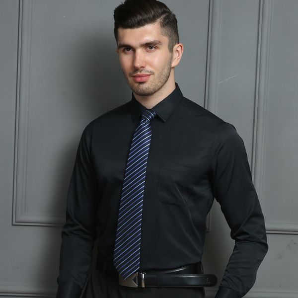 men's dress shirts men shirt solid pocket male casual regular-fit button down working business, White;black
men's dress shirts men shirt solid pocket male casual regular-fit button down working business, White;black