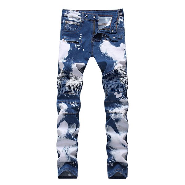 men's jeans fashion men brand design long four season pants cotton and linen straight style, Blue
men's jeans fashion men brand design long four season pants cotton and linen straight style, Blue