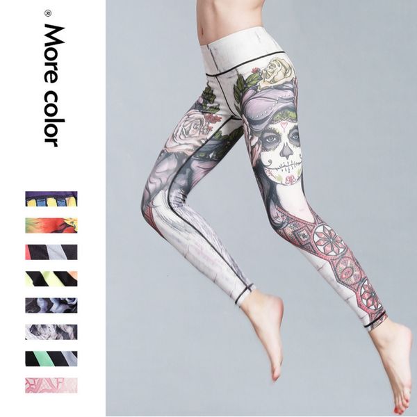 new yoga pants female print stretch slim yoga pants high waist gym nine minutes pants, White;red
new yoga pants female print stretch slim yoga pants high waist gym nine minutes pants, White;red