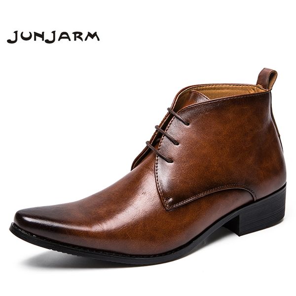 junjarm men business dress boots luxury men lace-up vintage pointed toe brand brown boots leisure botas hombre, Black
junjarm men business dress boots luxury men lace-up vintage pointed toe brand brown boots leisure botas hombre, Black
