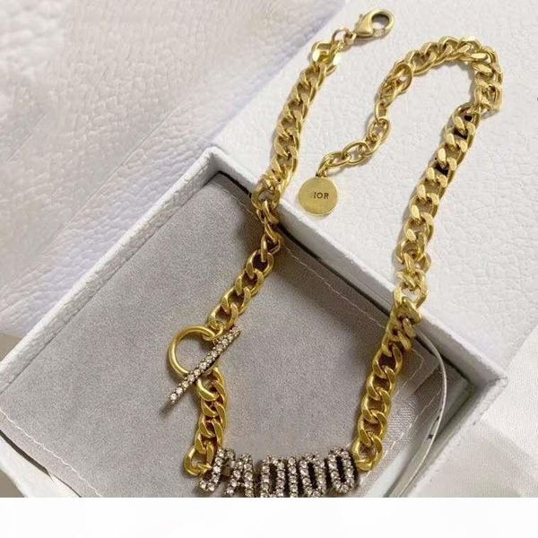 a new chain classic letters diamond personalized necklace jewelry jewelry plating thick gold anti -fading fashion woman necklace, Silver
a new chain classic letters diamond personalized necklace jewelry jewelry plating thick gold anti -fading fashion woman necklace, Silver