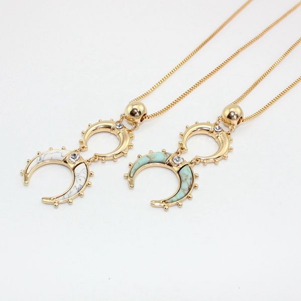 szelam white green natural stone horn pendant necklace bohemian style long gold necklace women fashion sweater chain sne160141, Silver
szelam white green natural stone horn pendant necklace bohemian style long gold necklace women fashion sweater chain sne160141, Silver