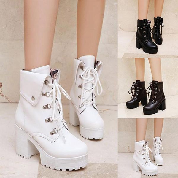autumn boots women's thick heel ankle boots plus size fashion waterproof lace up shoes woman bota feminina 2020, Black
autumn boots women's thick heel ankle boots plus size fashion waterproof lace up shoes woman bota feminina 2020, Black