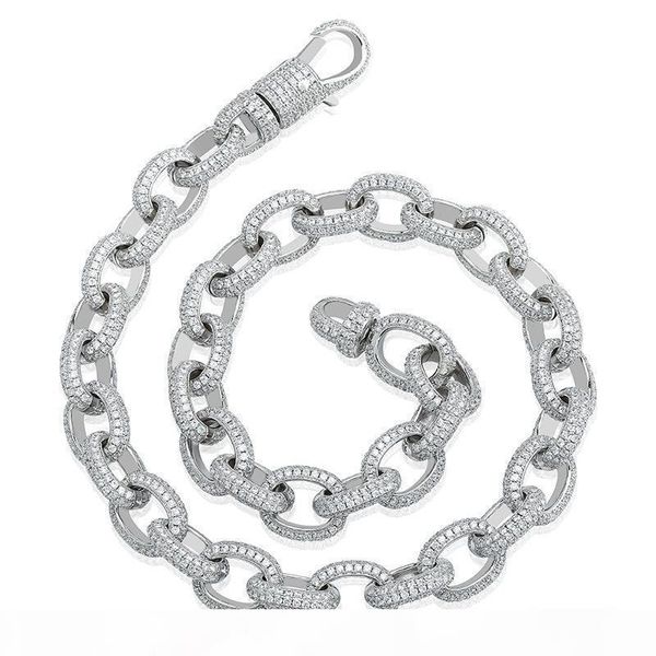 iced out chains hip hop jewelry luxury designer gold necklace men bling cuban link chain designer style charms fashion wedding accessories, Silver
iced out chains hip hop jewelry luxury designer gold necklace men bling cuban link chain designer style charms fashion wedding accessories, Silver